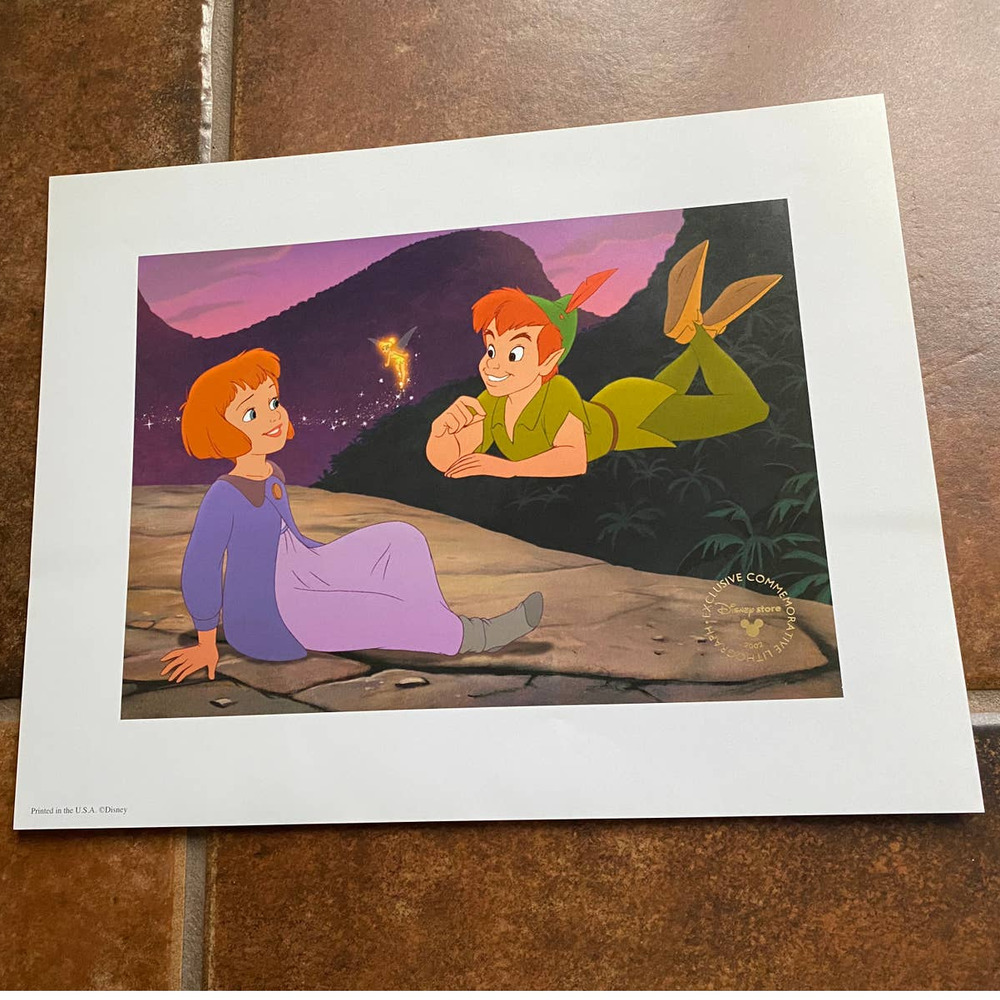 Disney Peter Pan 2002 Exclusive Commemorative Litograph Print